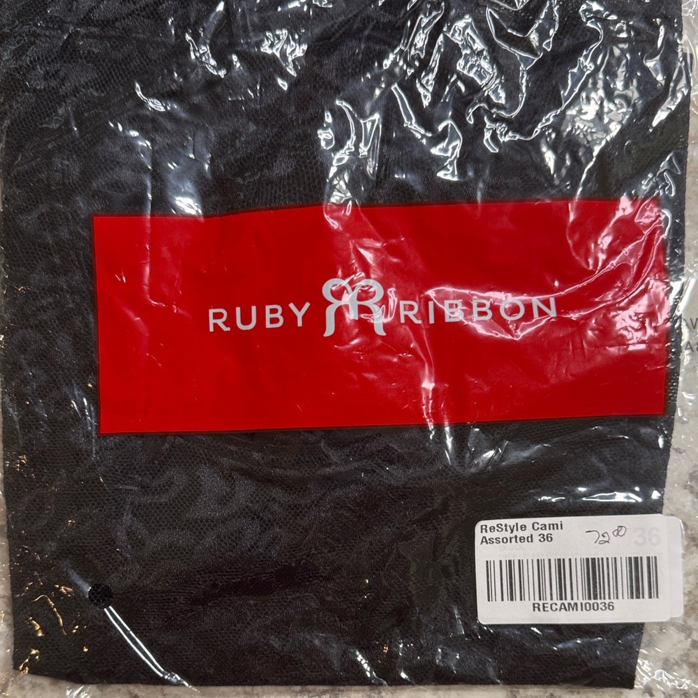 Ruby Ribbon Elegant Black Cami